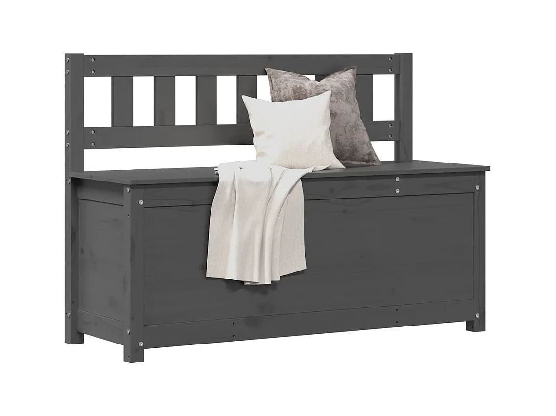 Banc Gris 110x41x76,5 cm Bois de pin massif