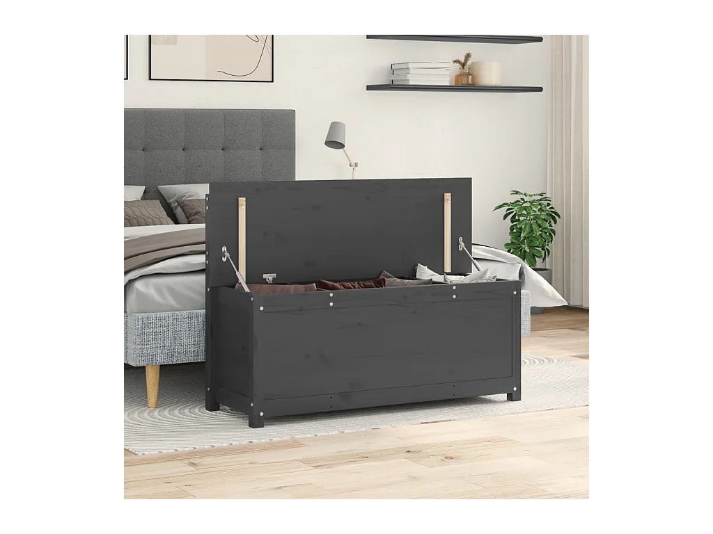 Banc Gris 110x41x76,5 cm Bois de pin massif