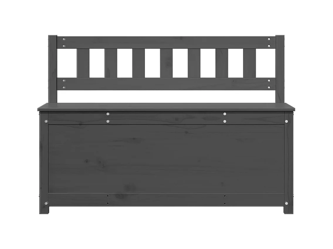 Banc Gris 110x41x76,5 cm Bois de pin massif