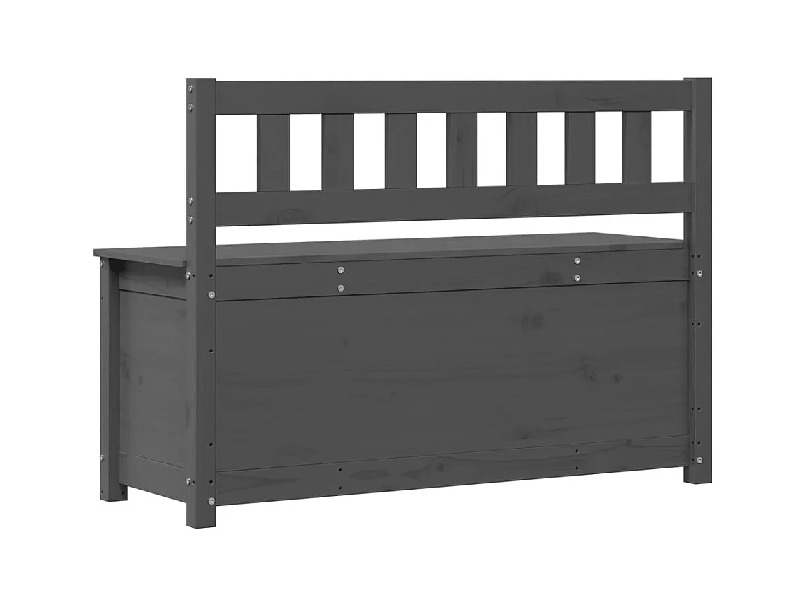 Banc Gris 110x41x76,5 cm Bois de pin massif
