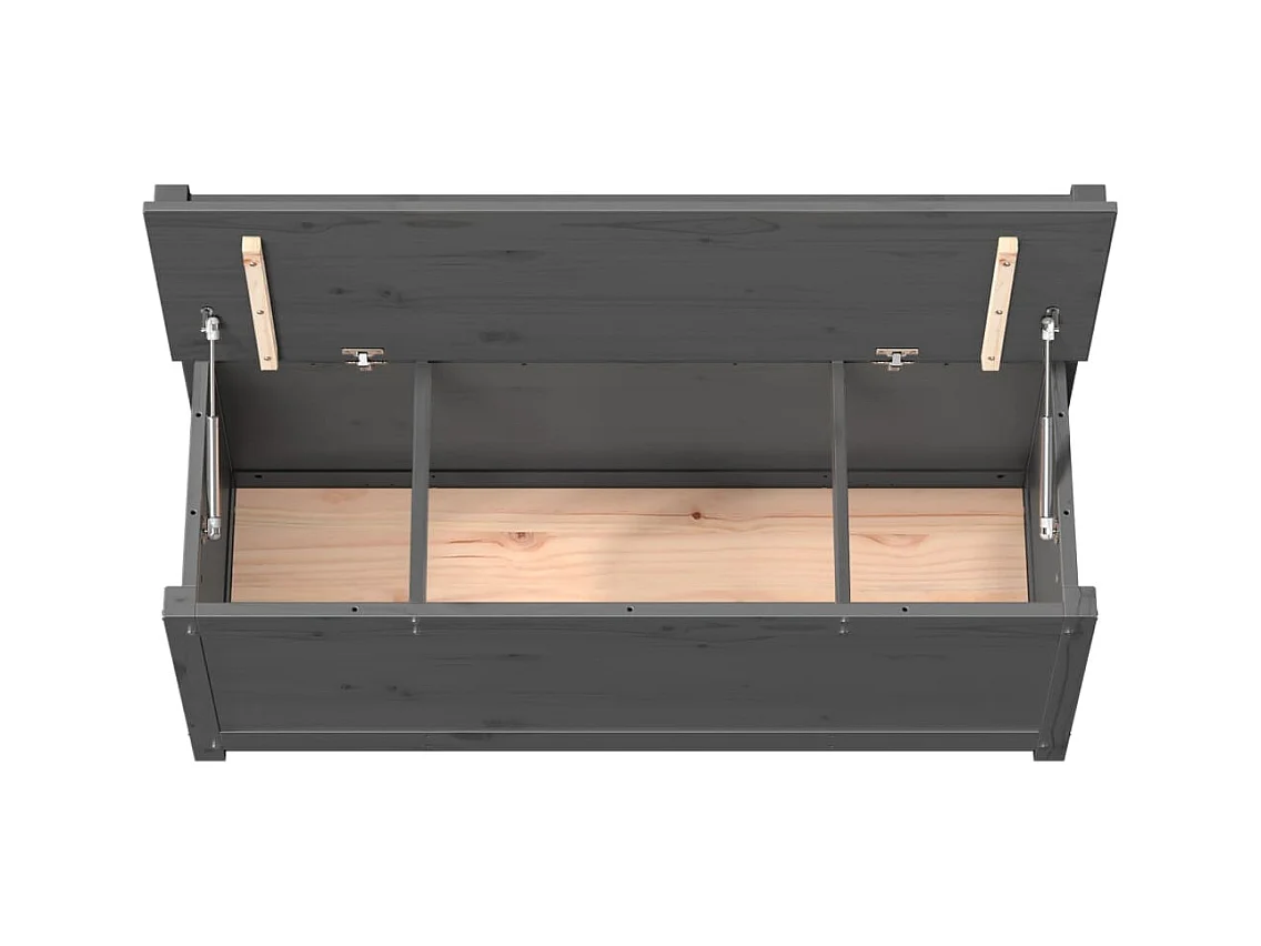Banc Gris 110x41x76,5 cm Bois de pin massif