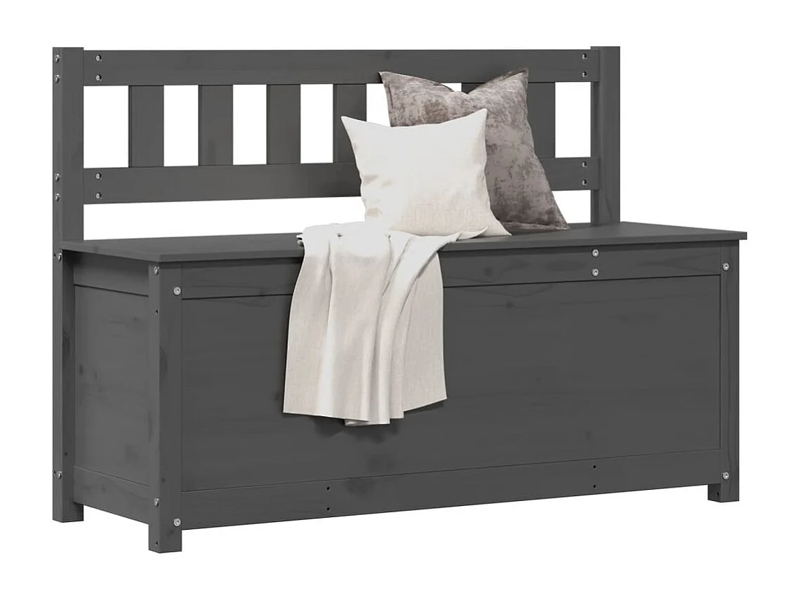 Banc Gris 110x41x76,5 cm Bois de pin massif