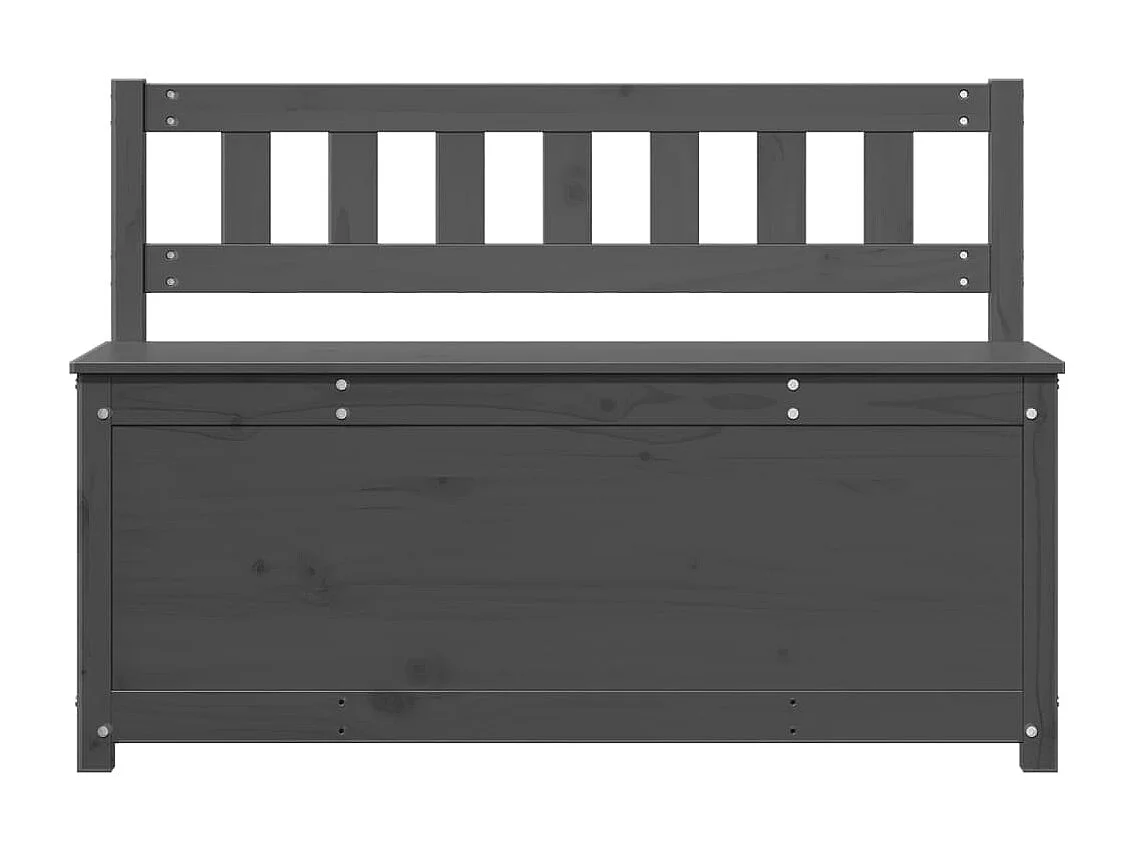 Banc Gris 110x41x76,5 cm Bois de pin massif