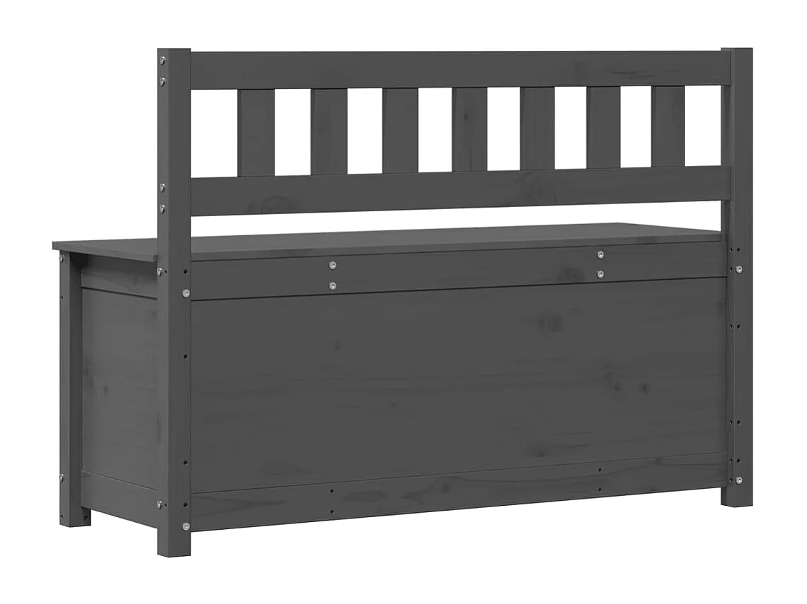 Banc Gris 110x41x76,5 cm Bois de pin massif