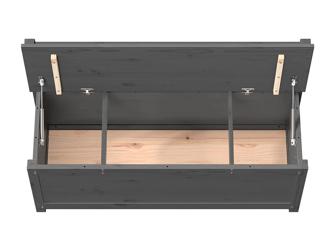 Banc Gris 110x41x76,5 cm Bois de pin massif