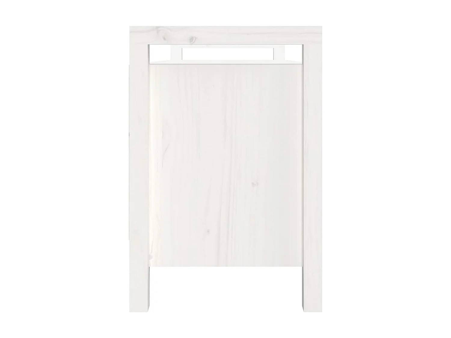 Halbankje 110x40x60 cm massief grenenhout wit