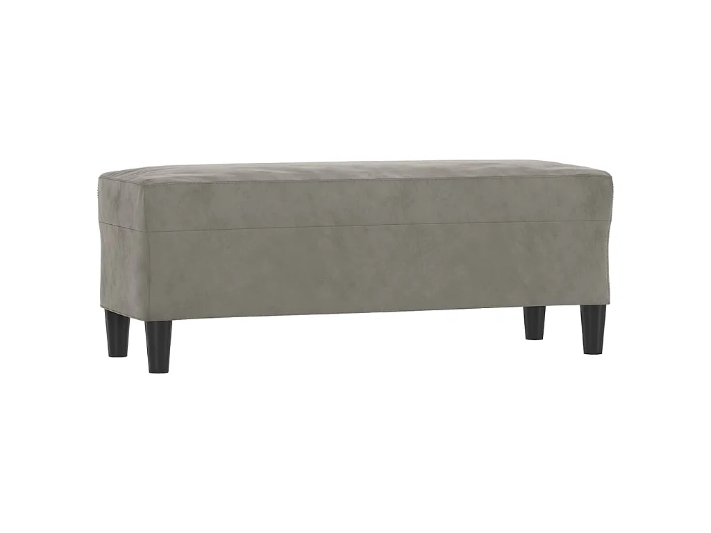 Sitzbank Hellgrau 100x35x41 cm Samt