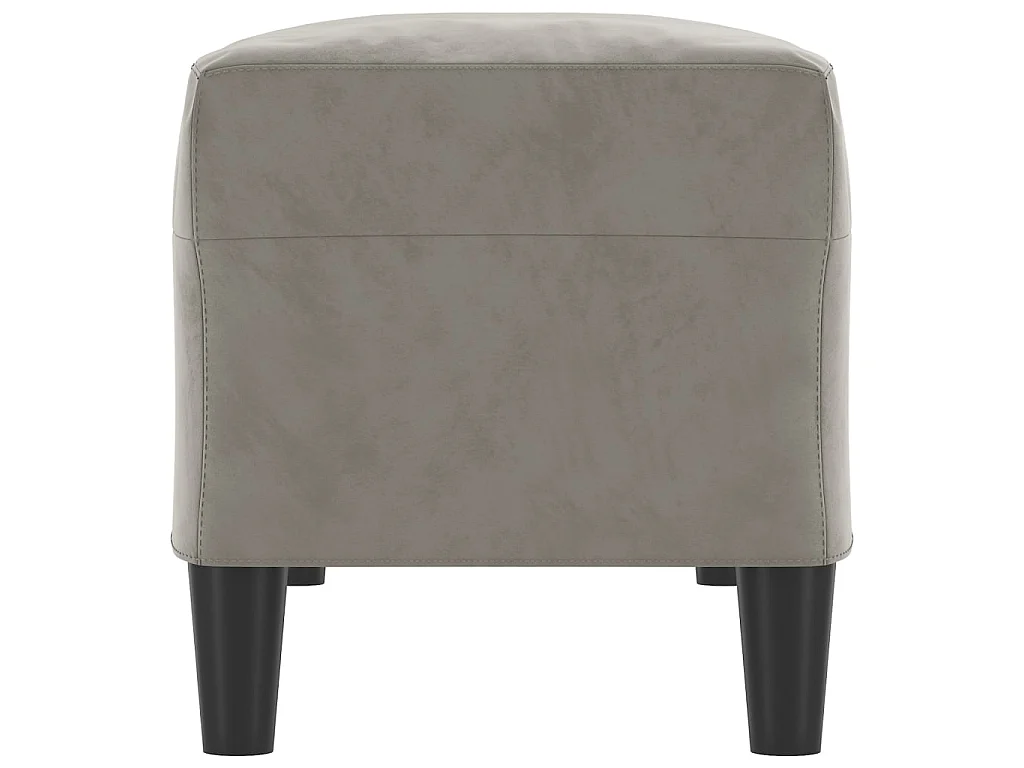 Sitzbank Hellgrau 100x35x41 cm Samt