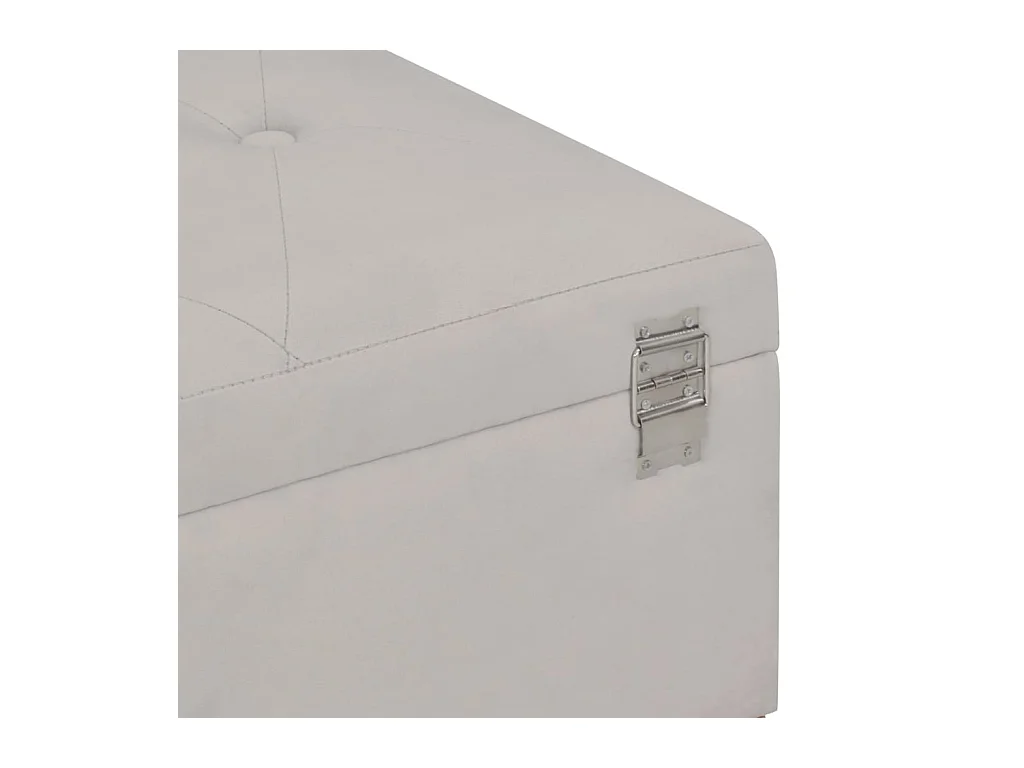 Panca con Vano Portaoggetti 105 cm Grigio in Velluto
