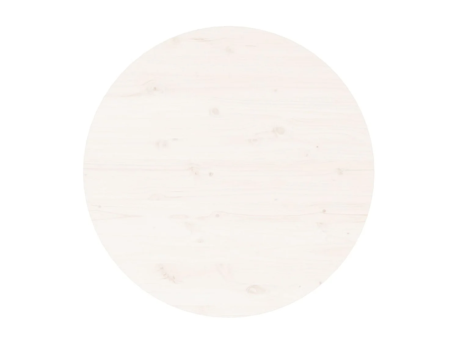 Tavolino da Salotto Bianco Ø 55x45 cm in Legno Massello di Pino