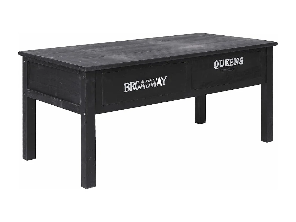 Mesa de centro 100x50x45 cm madeira preto