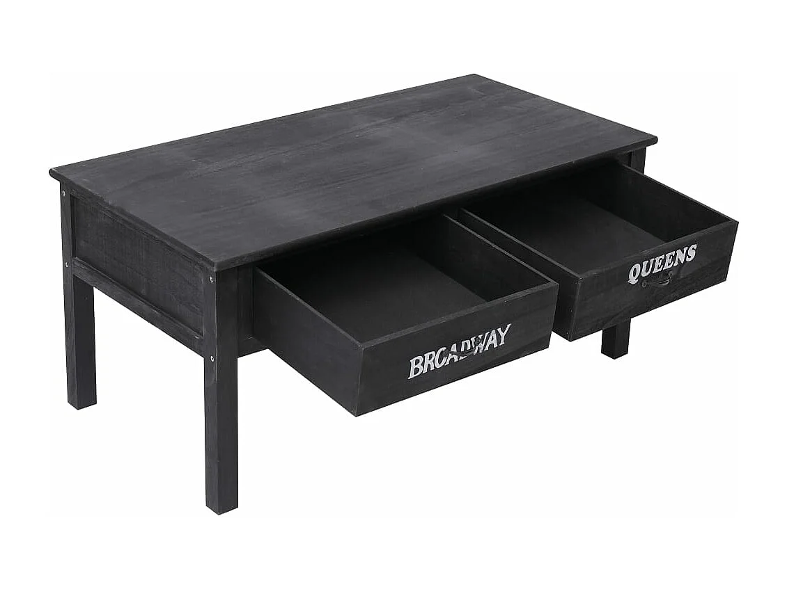 Mesa de centro 100x50x45 cm madeira preto