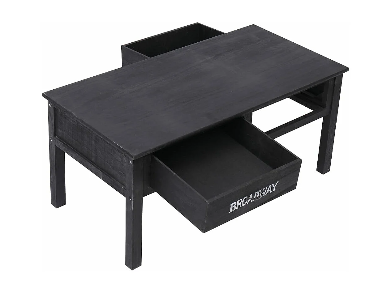 Mesa de centro 100x50x45 cm madeira preto