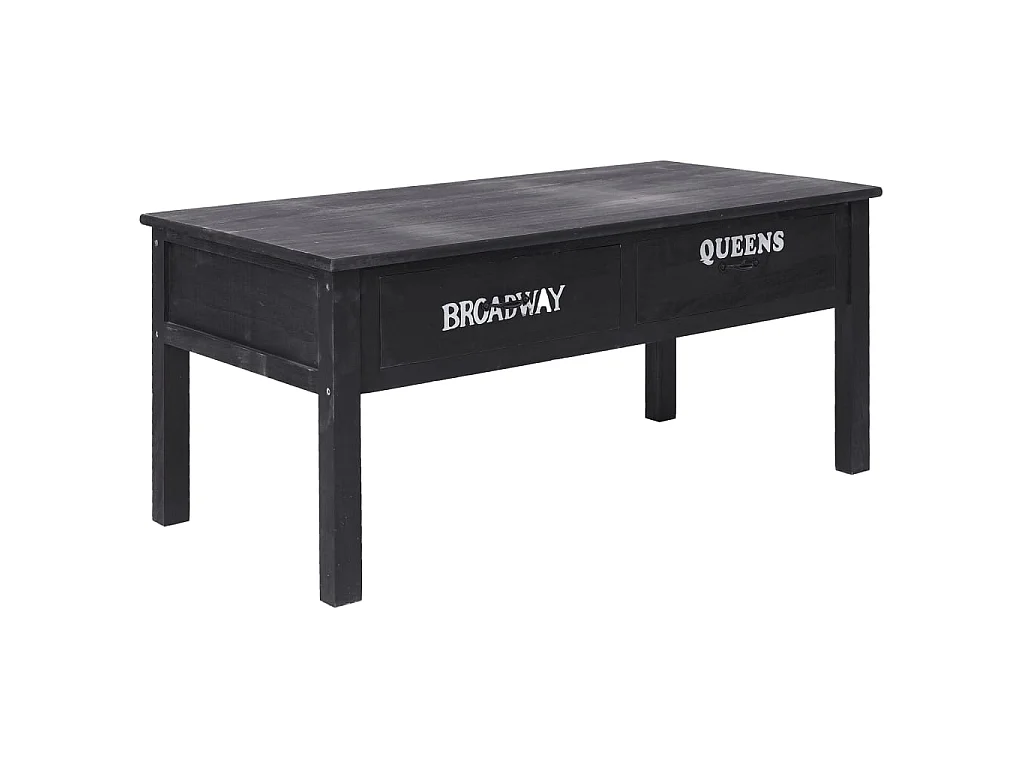 Table basse Noir 100x50x45 cm Bois