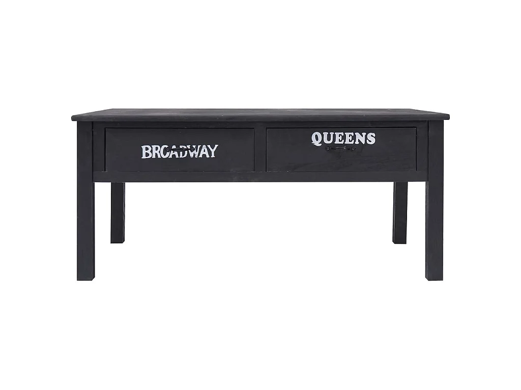 Table basse Noir 100x50x45 cm Bois