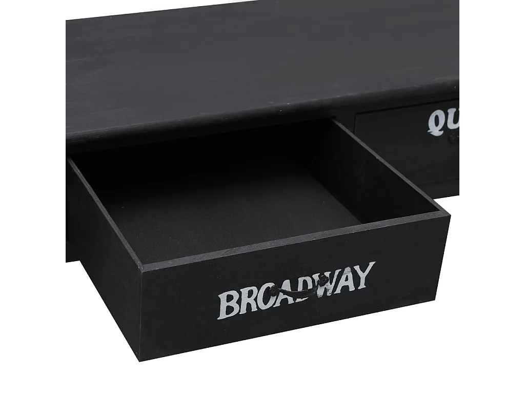 Table basse Noir 100x50x45 cm Bois
