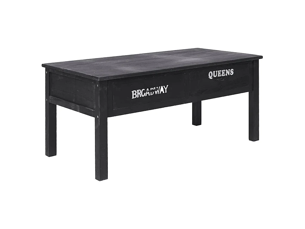Table basse Noir 100x50x45 cm Bois