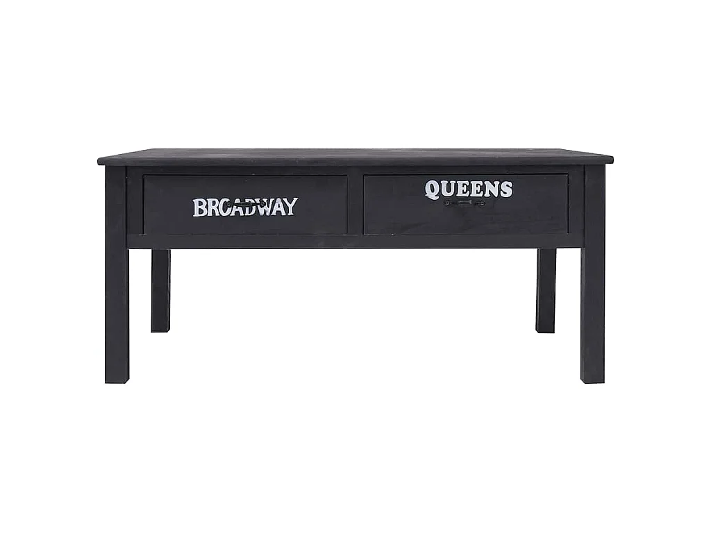 Table basse Noir 100x50x45 cm Bois