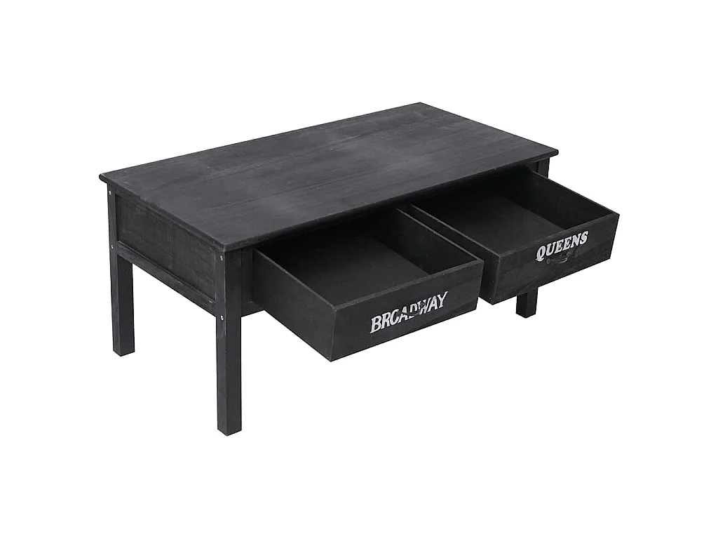 Table basse Noir 100x50x45 cm Bois
