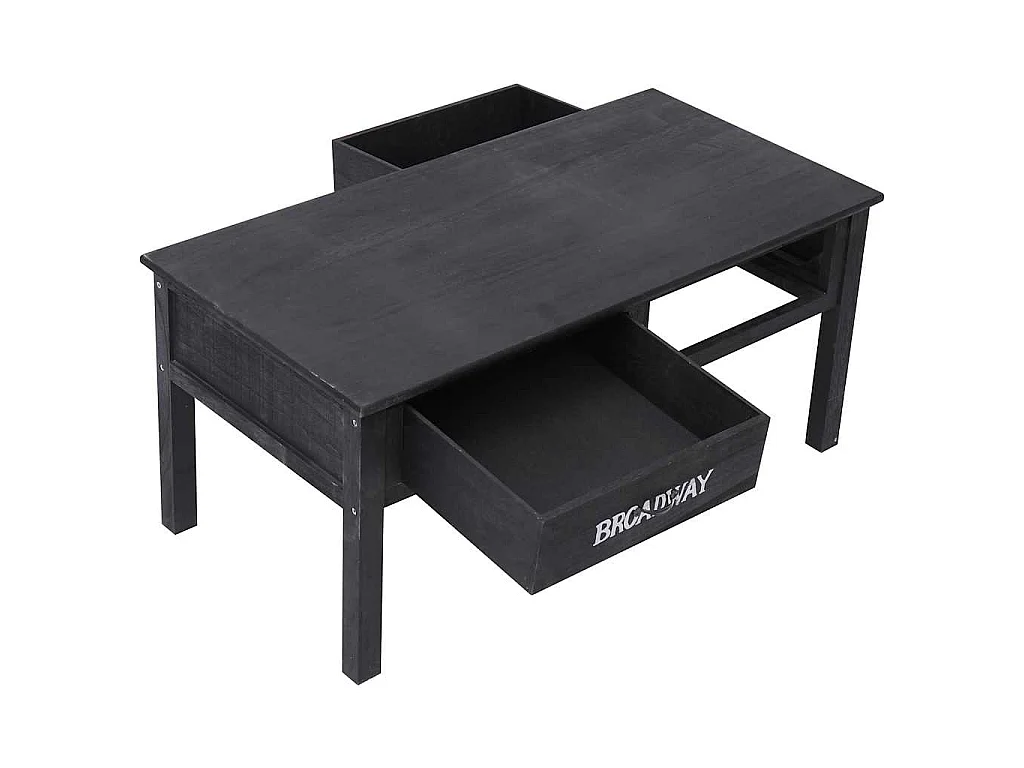 Table basse Noir 100x50x45 cm Bois