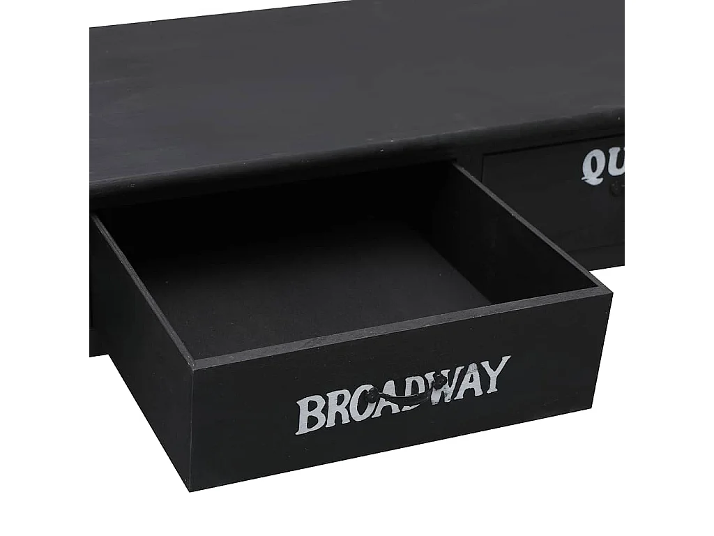 Table basse Noir 100x50x45 cm Bois