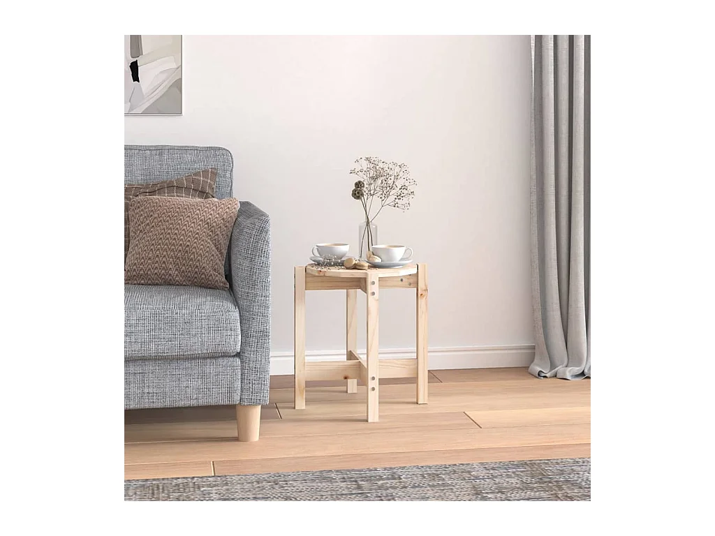 Table basse Ø 42,5x45 cm Bois massif de pin