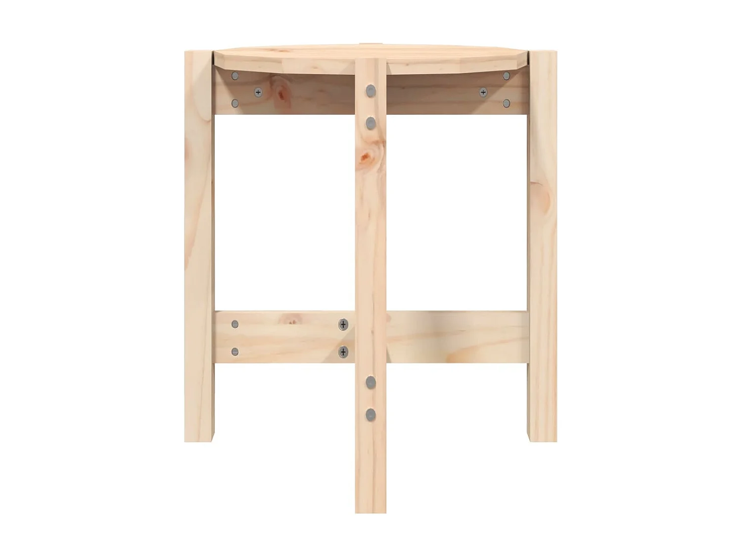 Tavolino da Salotto Ø 42,5x45 cm in Legno Massello di Pino