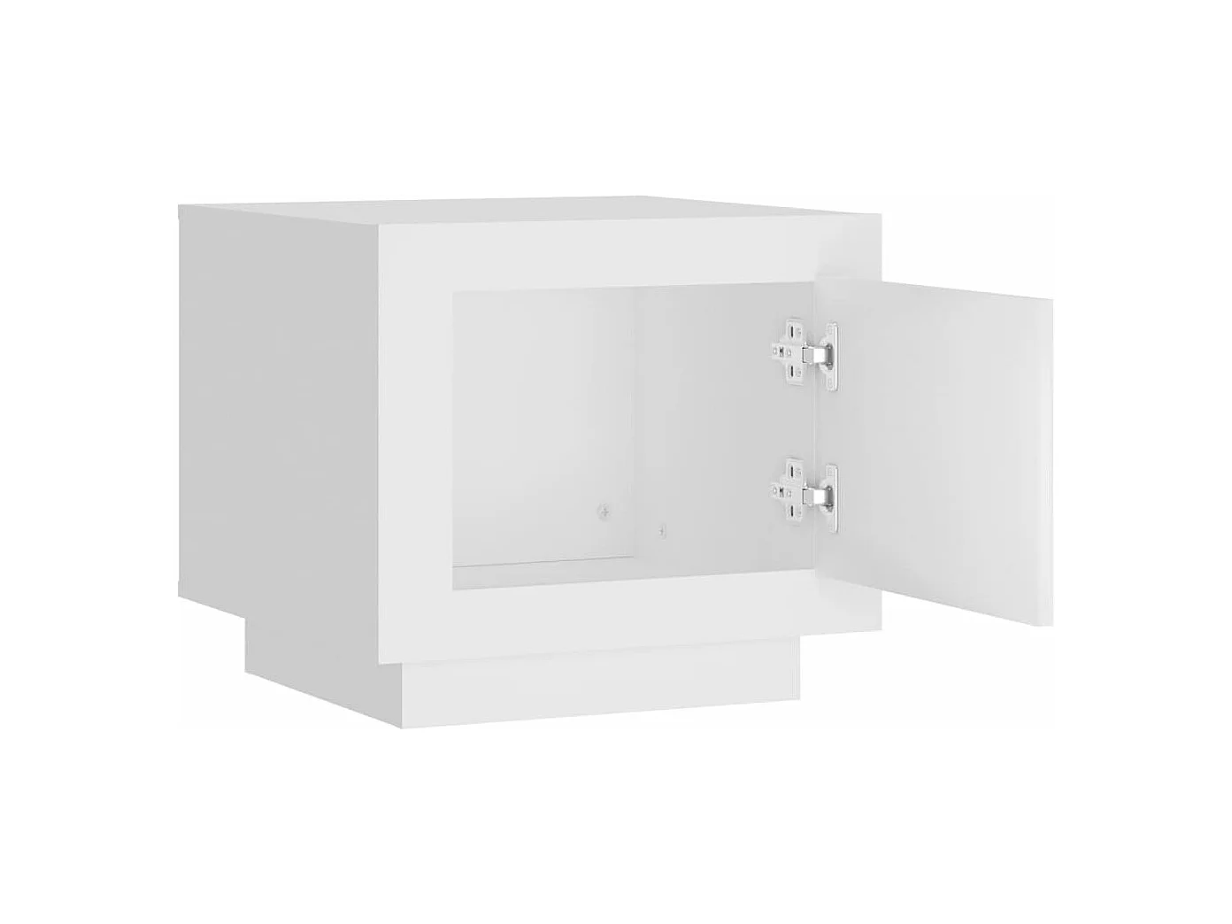 Mesa de centro madera contrachapada blanco 51x50x45 cm