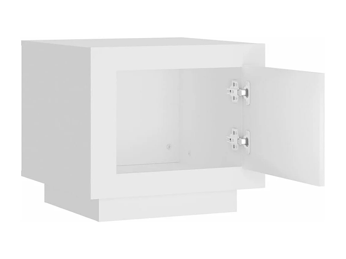 Mesa de centro madera contrachapada blanco 51x50x45 cm