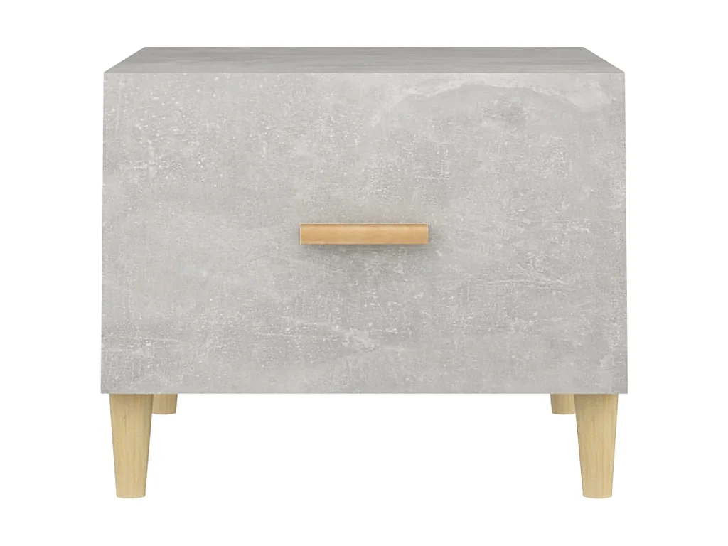 Tables basses 2 pcs gris béton 50x50x40 cm bois d'ingénierie