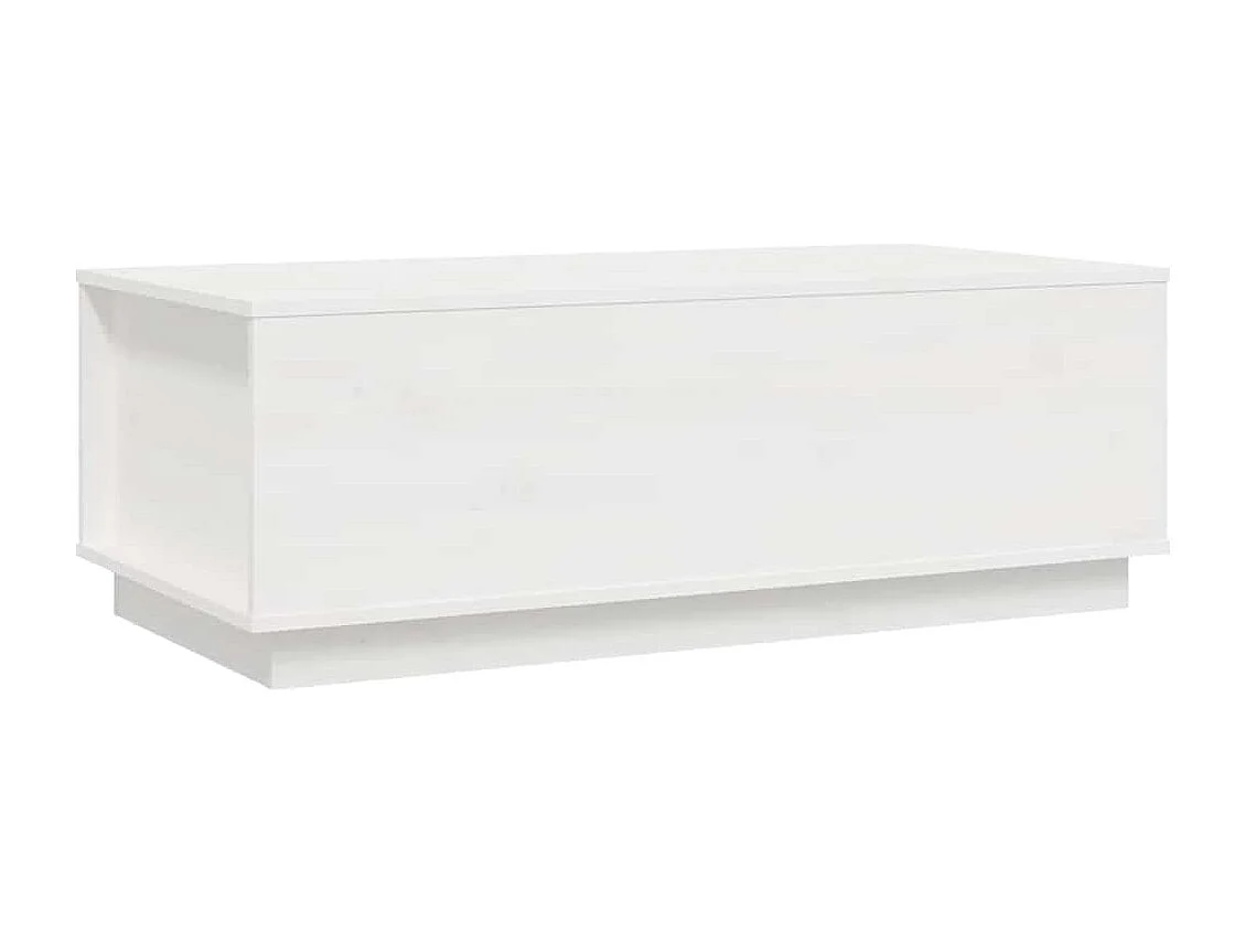 Table basse Blanc 100x50x35 cm Bois massif de pin