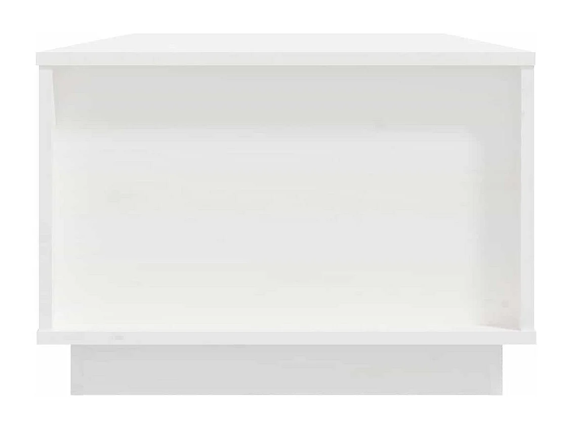 Table basse Blanc 100x50x35 cm Bois massif de pin