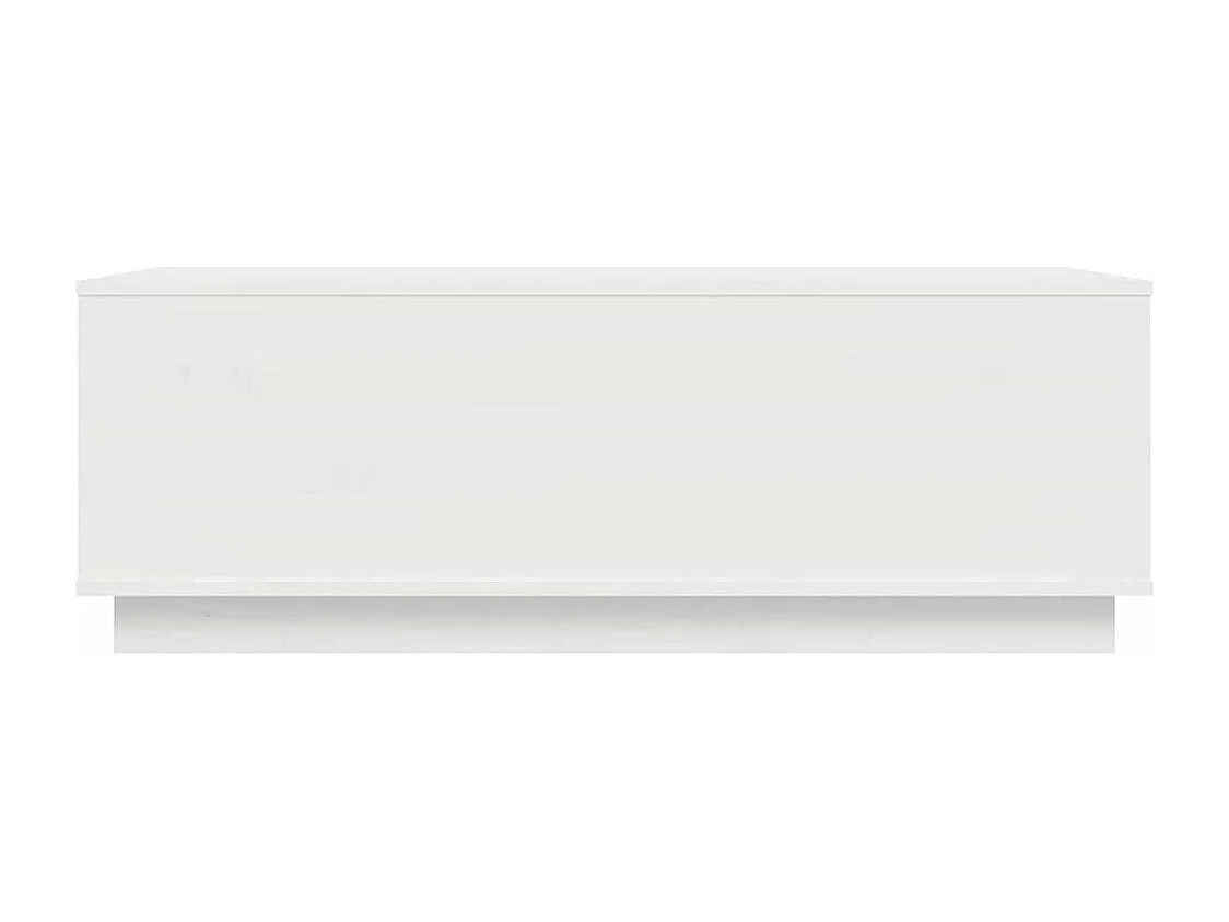 Table basse Blanc 100x50x35 cm Bois massif de pin