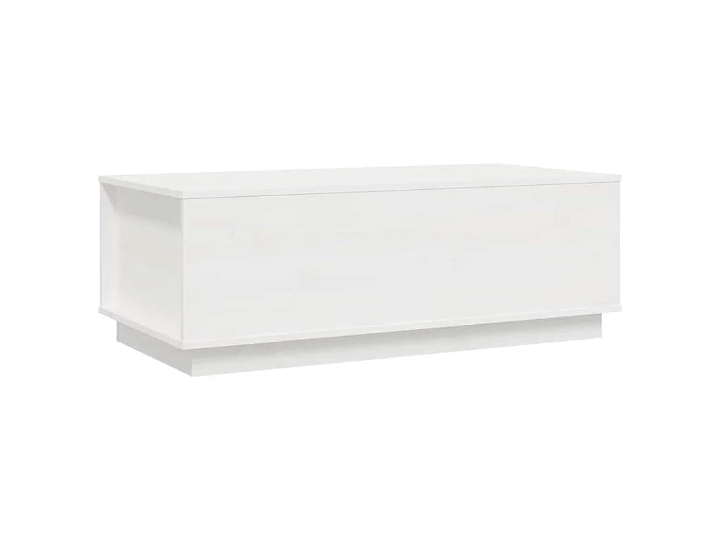 Couchtisch Weiß 100x50x35 cm Massivholz Kiefer