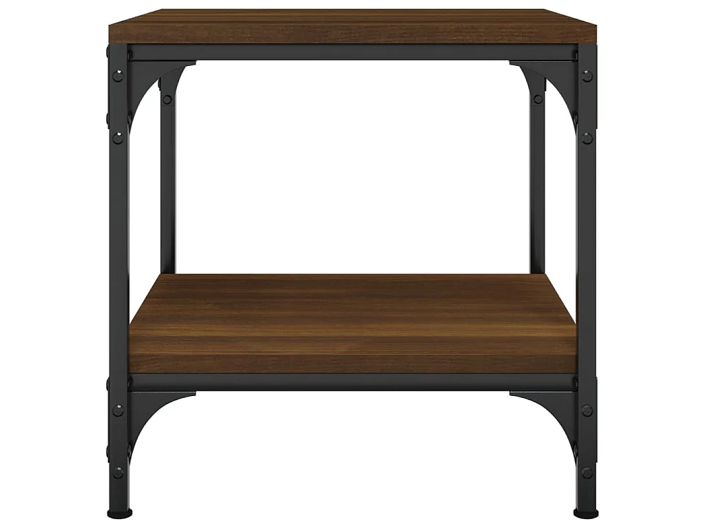 Bijzettafels 2 st 40x40x40 cm bewerkt hout bruineiken
