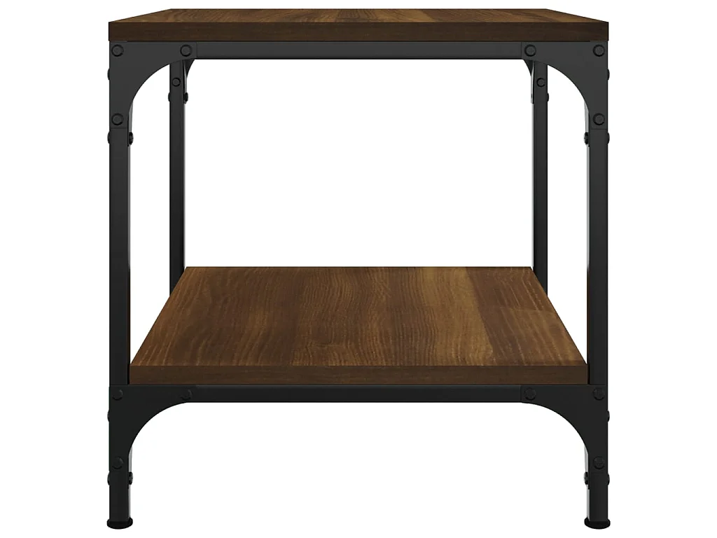 Bijzettafels 2 st 40x40x40 cm bewerkt hout bruineiken