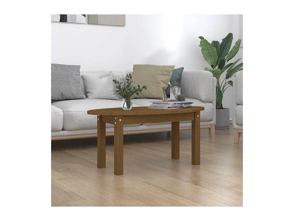 Couchtisch Honigbraun 80x40x35 cm Massivholz Kiefer