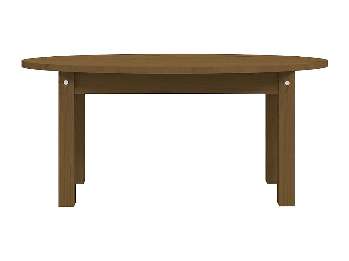 Mesa de centro 80x40x35 cm madeira de pinho maciça castanho-mel