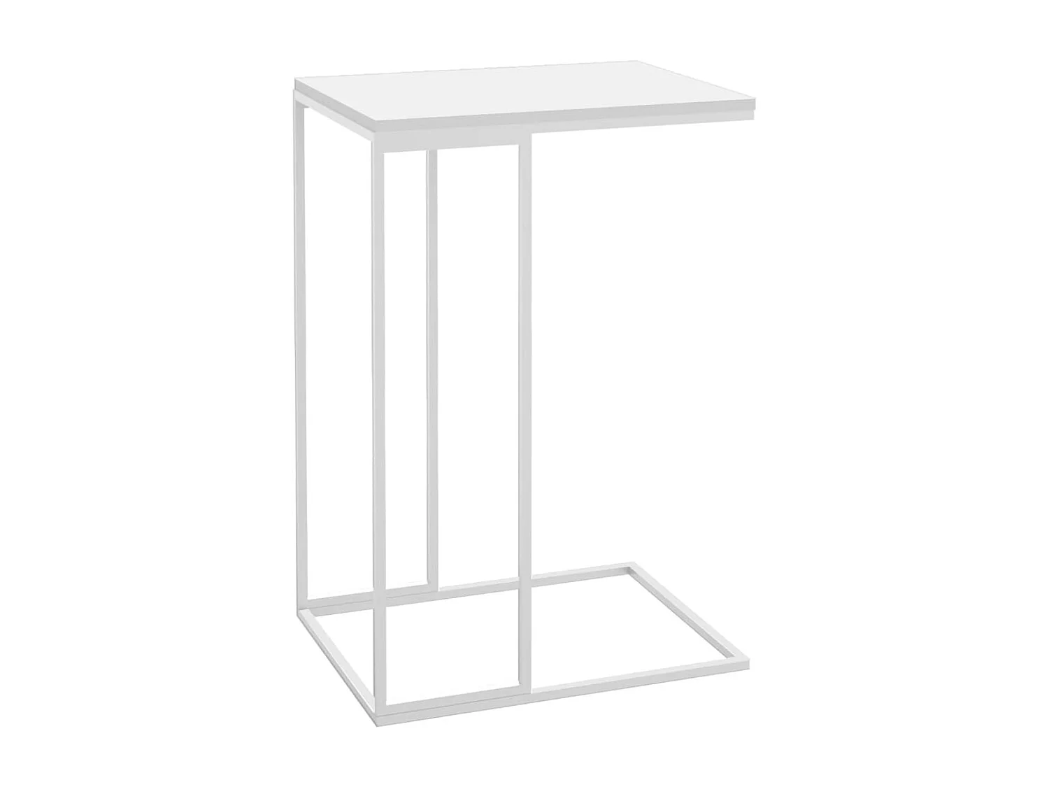 Table d'appoint Blanc 40x30x59 cm Bois d'ingénierie