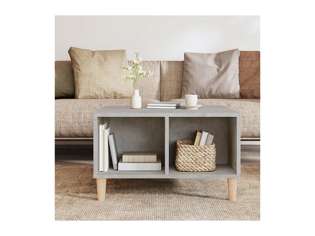 Couchtisch Betongrau 60x50x36,5 cm Holzwerkstoff