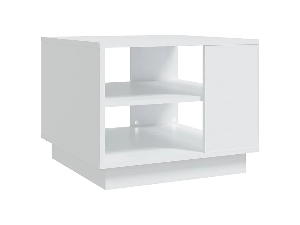 Tavolino da Salotto Bianco 55x55x43 cm in Truciolato