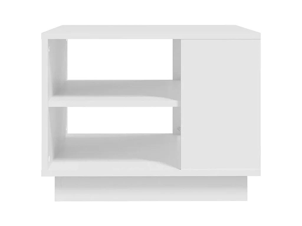 Tavolino da Salotto Bianco 55x55x43 cm in Truciolato