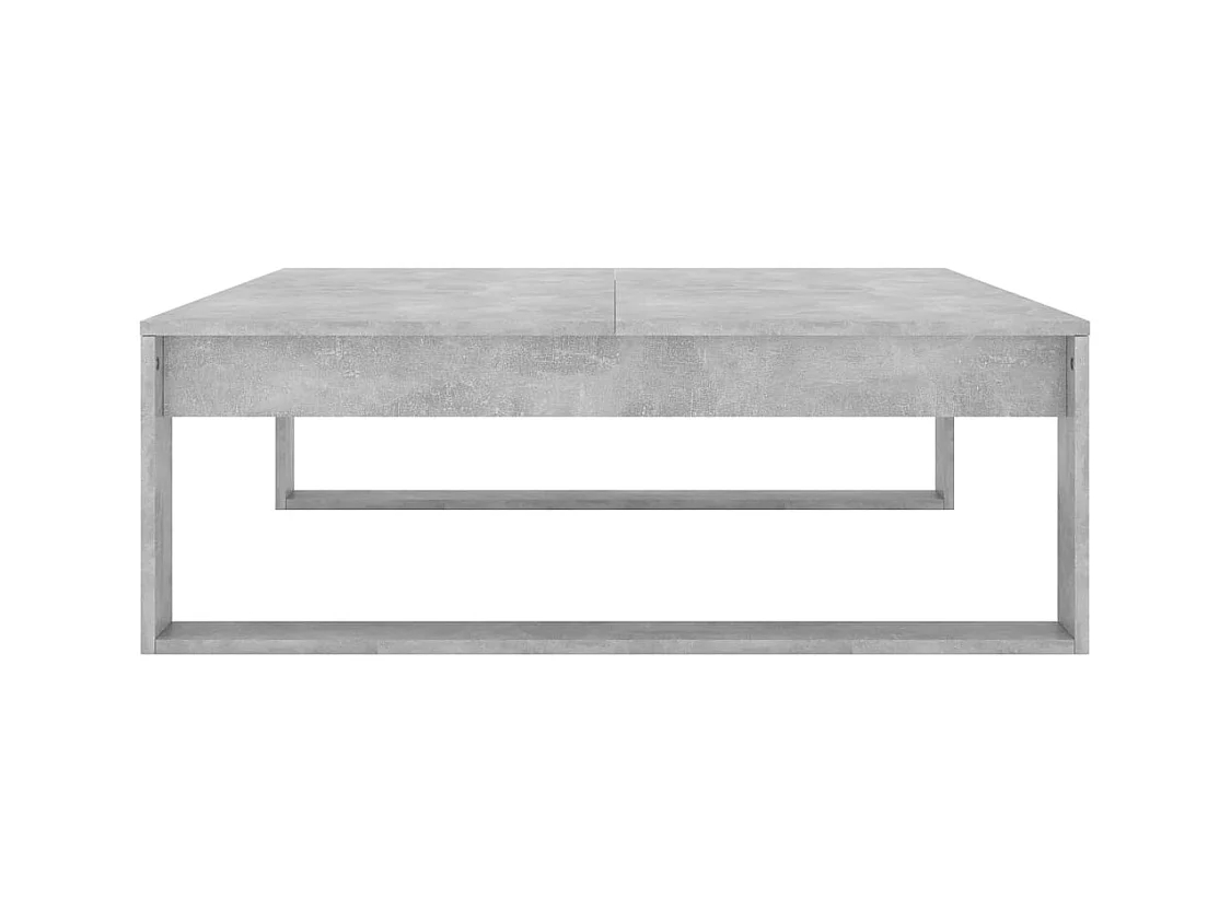 Tavolino da Salotto Grigio Cemento 100x100x35 cm Truciolato