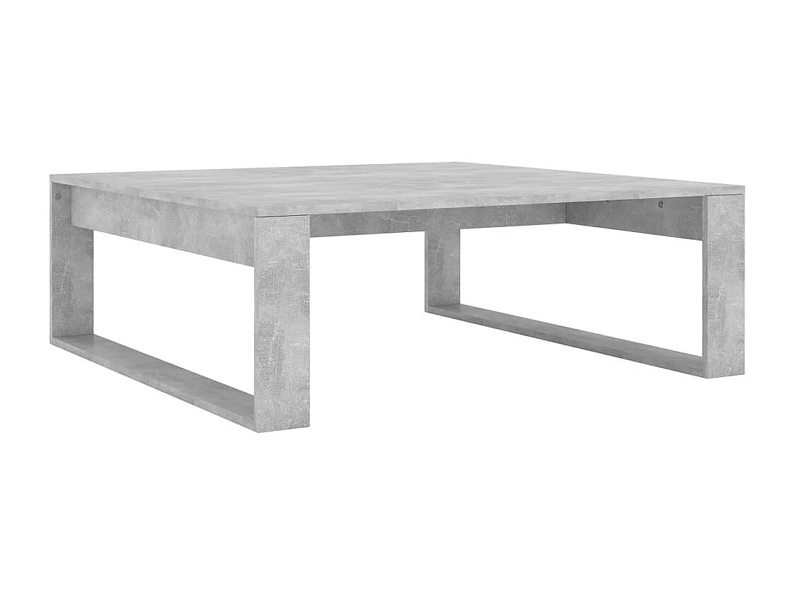 Tavolino da Salotto Grigio Cemento 100x100x35 cm Truciolato