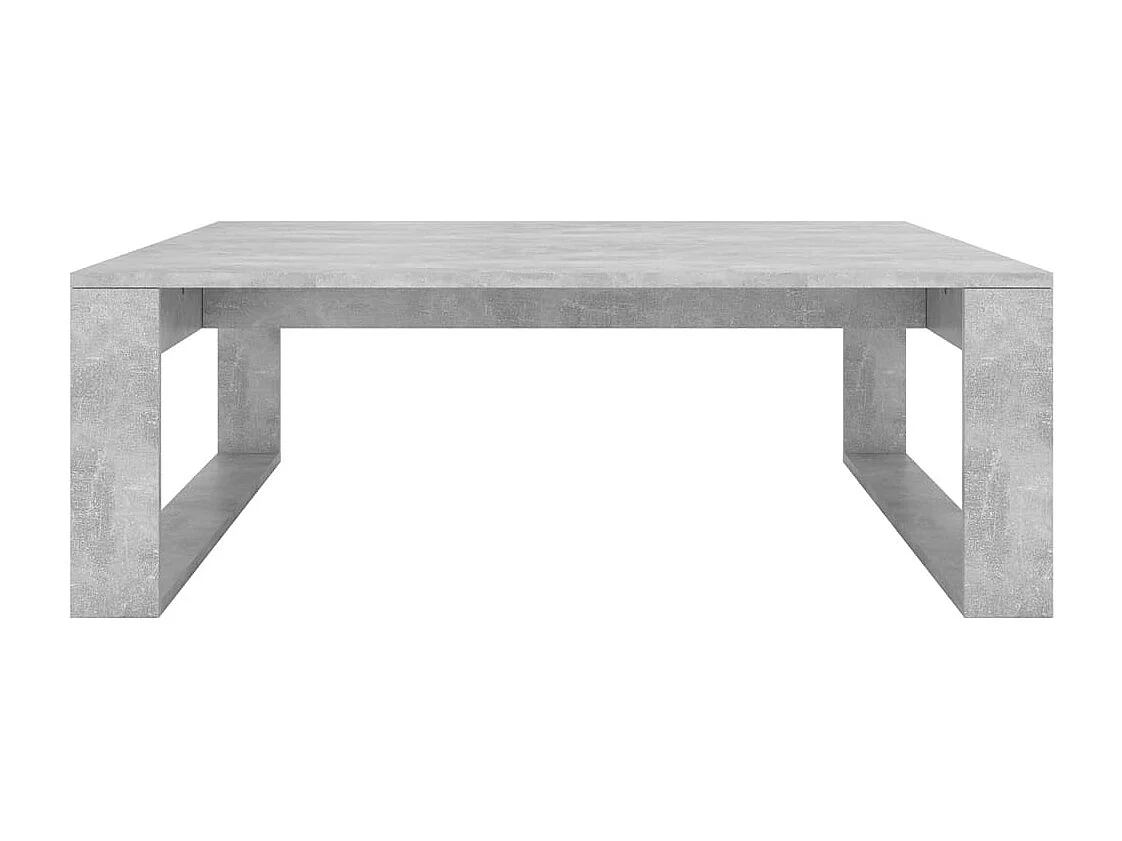 Tavolino da Salotto Grigio Cemento 100x100x35 cm Truciolato