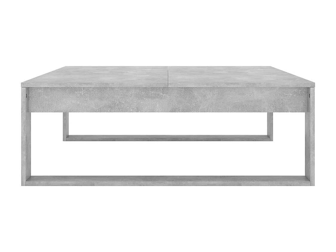 Tavolino da Salotto Grigio Cemento 100x100x35 cm Truciolato