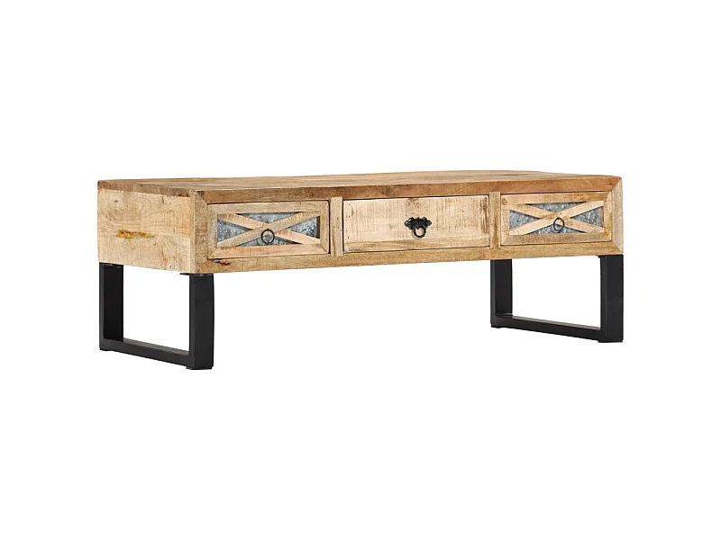 Couchtisch 110 x 50 x 38 cm Massivholz Mango