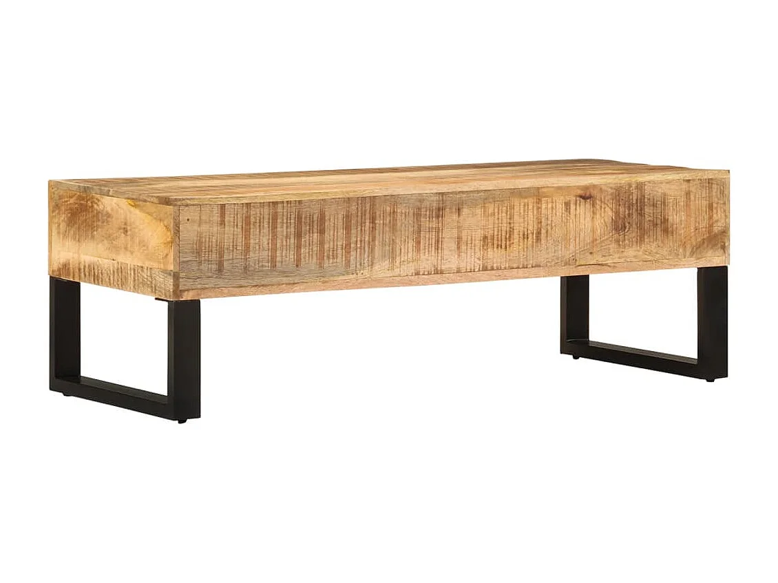Tavolino da Salotto 110x50x38 cm in Legno Massello di Mango