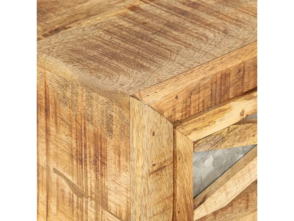 Tavolino da Salotto 110x50x38 cm in Legno Massello di Mango