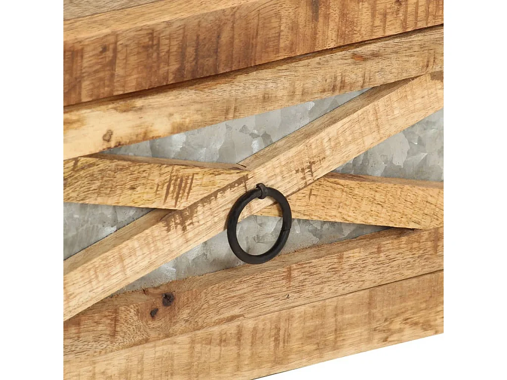 Tavolino da Salotto 110x50x38 cm in Legno Massello di Mango
